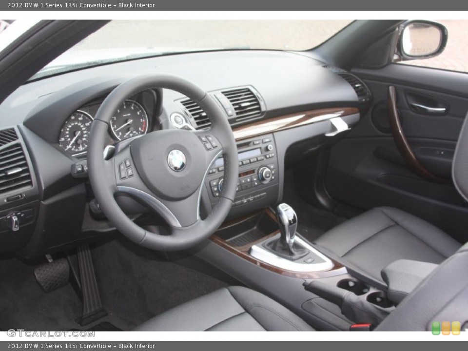 Black Interior Dashboard for the 2012 BMW 1 Series 135i Convertible #54199843