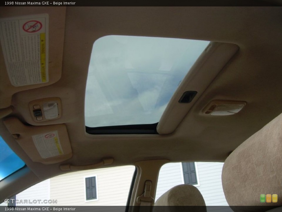 Beige Interior Sunroof for the 1998 Nissan Maxima GXE #54205814