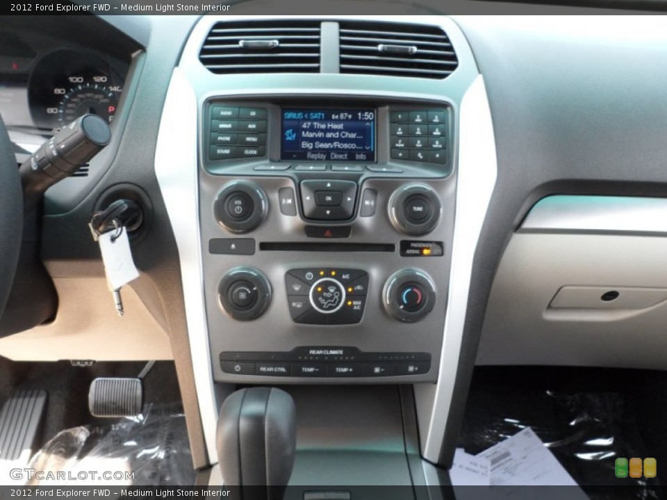 Medium Light Stone Interior Controls for the 2012 Ford Explorer FWD #54208854