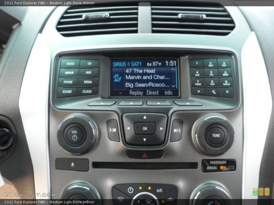 Medium Light Stone Interior Controls for the 2012 Ford Explorer FWD #54208863