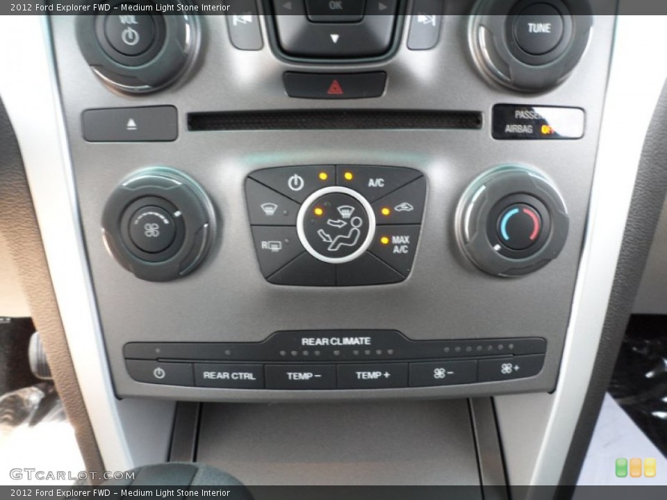 Medium Light Stone Interior Controls for the 2012 Ford Explorer FWD #54208872