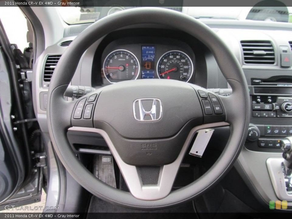 Gray Interior Steering Wheel for the 2011 Honda CR-V EX 4WD #54209379