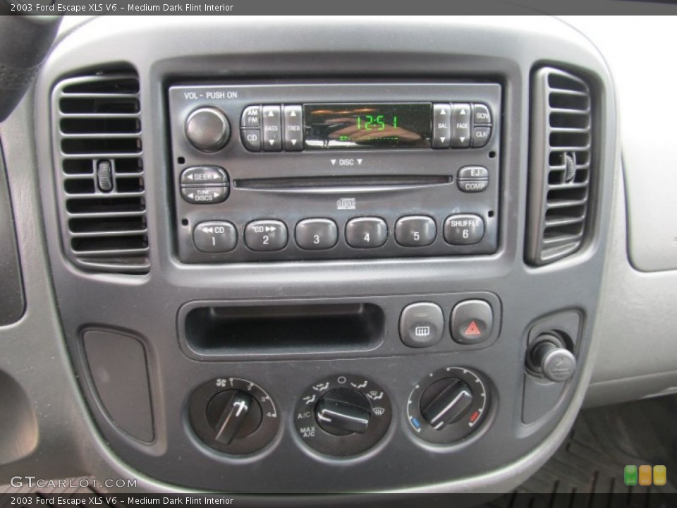 Medium Dark Flint Interior Controls for the 2003 Ford Escape XLS V6 #54209523