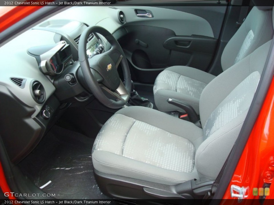 Jet Black/Dark Titanium Interior Photo for the 2012 Chevrolet Sonic LS Hatch #54210018