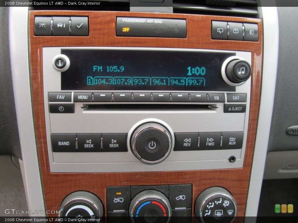 Dark Gray Interior Audio System for the 2008 Chevrolet Equinox LT AWD #54210201