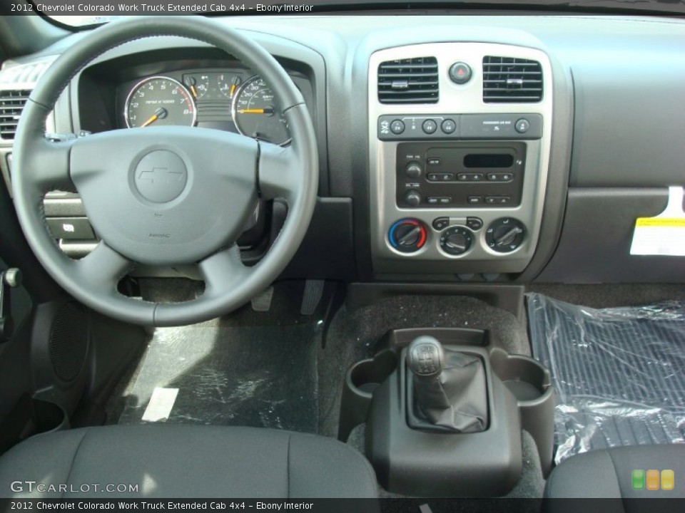 Ebony Interior Dashboard for the 2012 Chevrolet Colorado Work Truck Extended Cab 4x4 #54210318