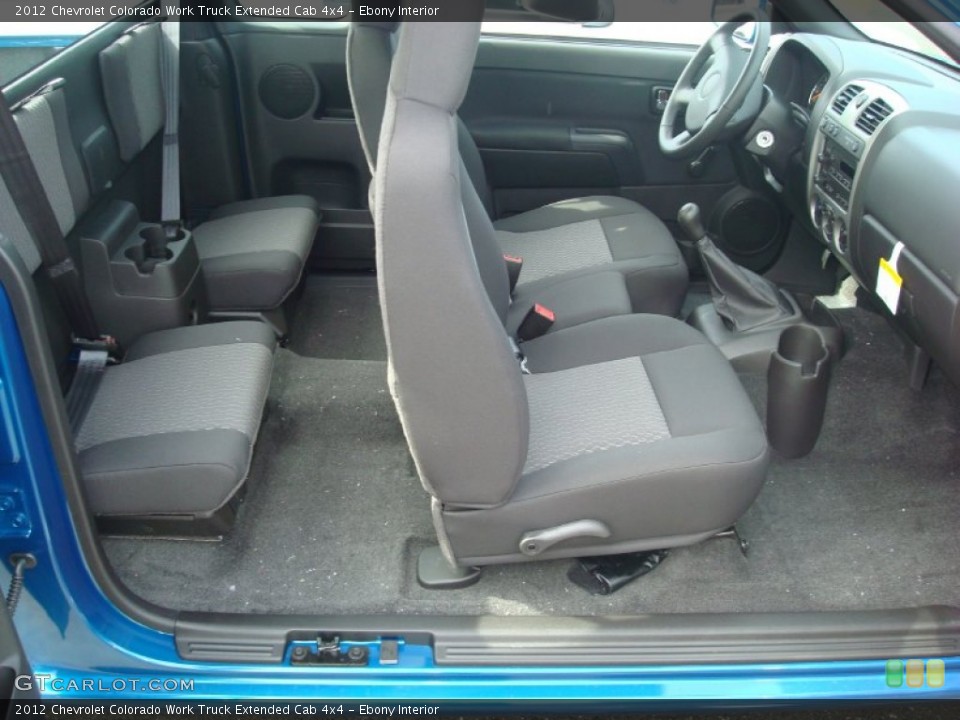 Ebony Interior Photo for the 2012 Chevrolet Colorado Work Truck Extended Cab 4x4 #54210327