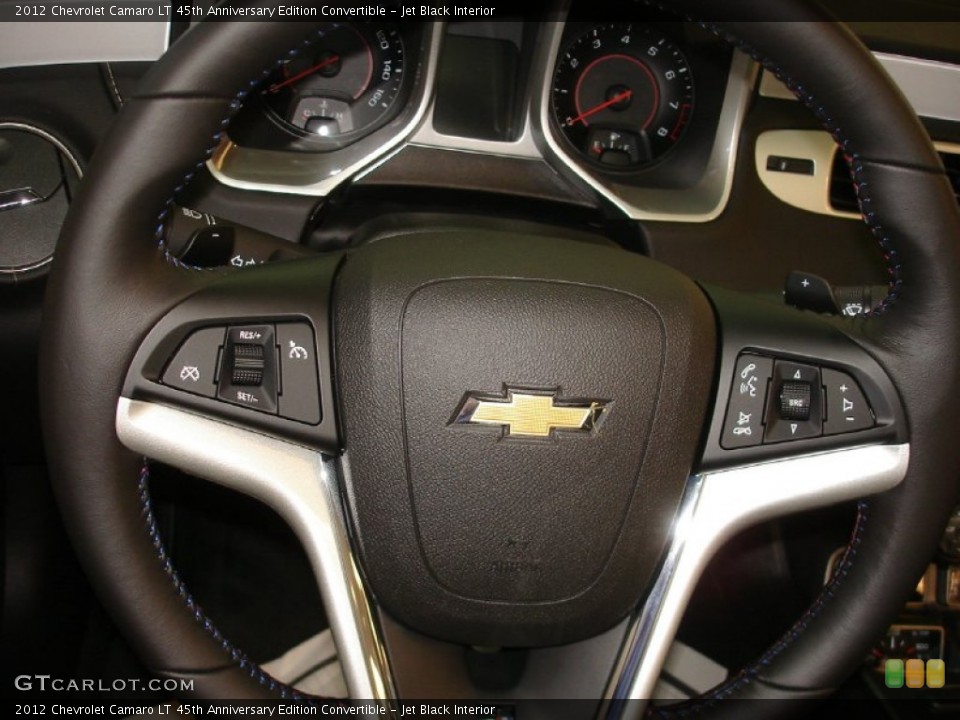 Jet Black Interior Steering Wheel for the 2012 Chevrolet Camaro LT 45th Anniversary Edition Convertible #54210627