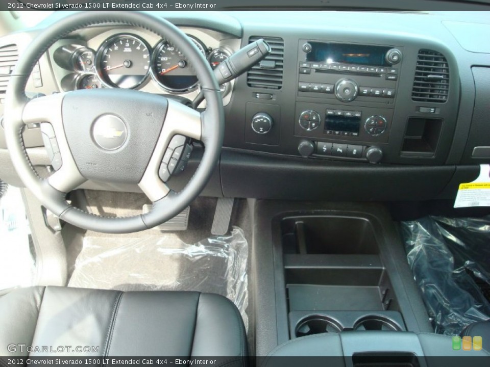 Ebony Interior Dashboard for the 2012 Chevrolet Silverado 1500 LT Extended Cab 4x4 #54210771