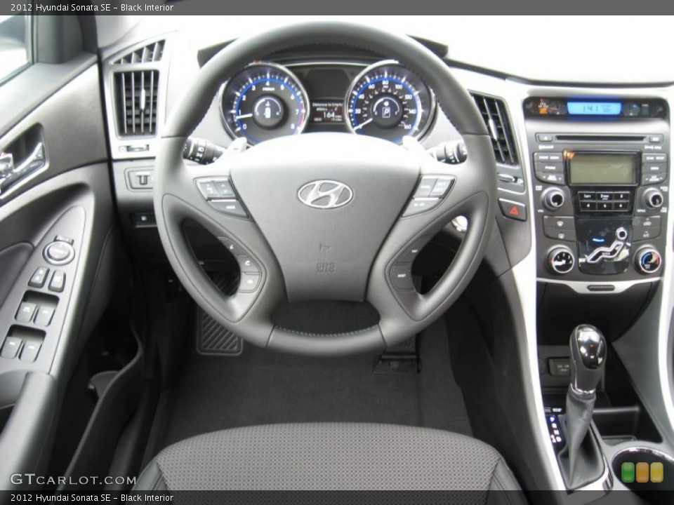 Black Interior Steering Wheel for the 2012 Hyundai Sonata SE #54211920