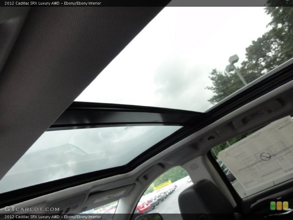 Ebony/Ebony Interior Sunroof for the 2012 Cadillac SRX Luxury AWD #54212361