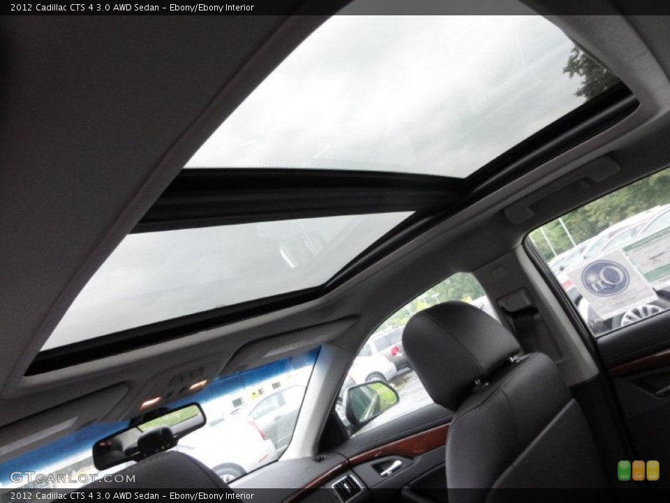 Ebony/Ebony Interior Sunroof for the 2012 Cadillac CTS 4 3.0 AWD Sedan #54212478