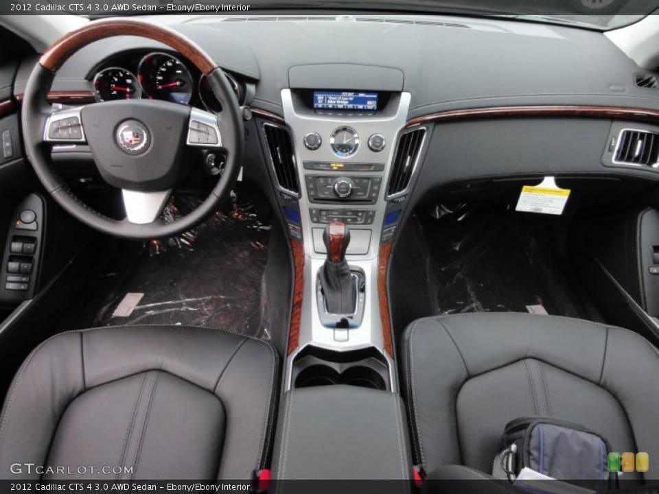 Ebony/Ebony Interior Dashboard for the 2012 Cadillac CTS 4 3.0 AWD Sedan #54212489