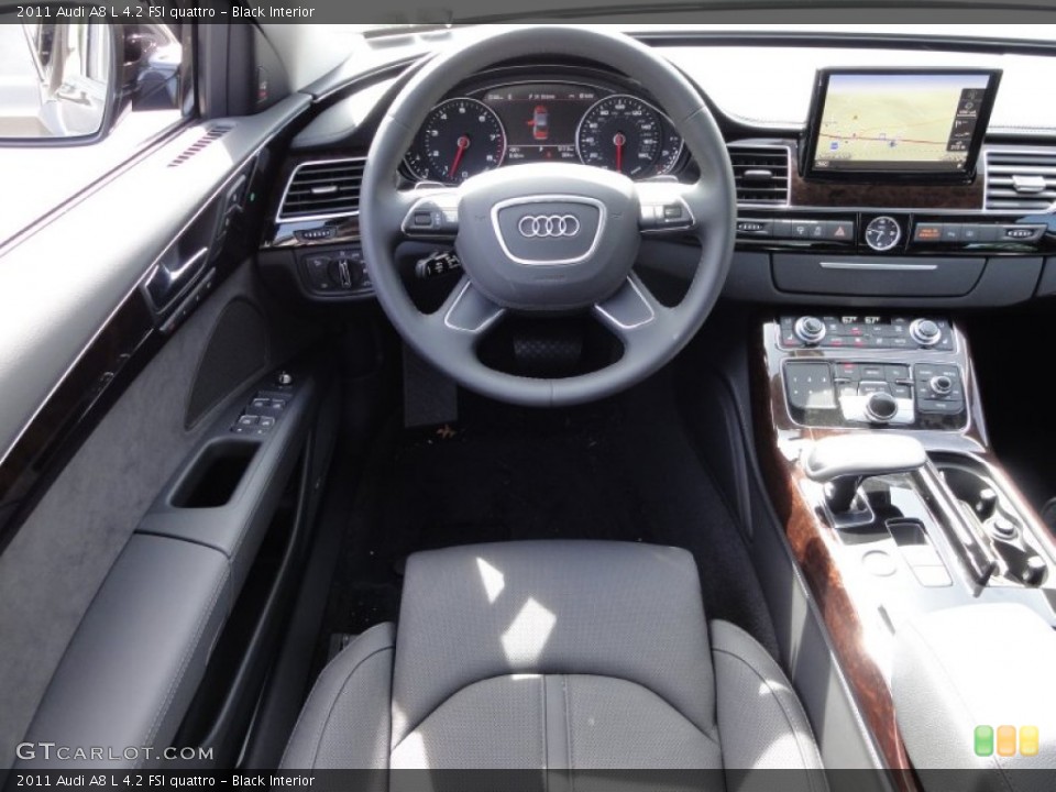 Black Interior Steering Wheel for the 2011 Audi A8 L 4.2 FSI quattro #54212532