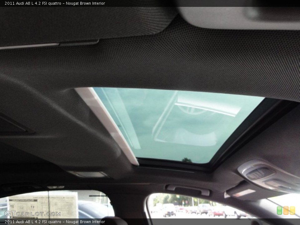 Nougat Brown Interior Sunroof for the 2011 Audi A8 L 4.2 FSI quattro #54212841