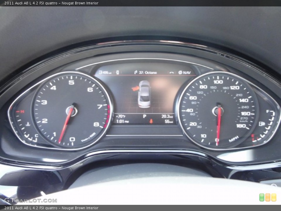 Nougat Brown Interior Gauges for the 2011 Audi A8 L 4.2 FSI quattro #54212994