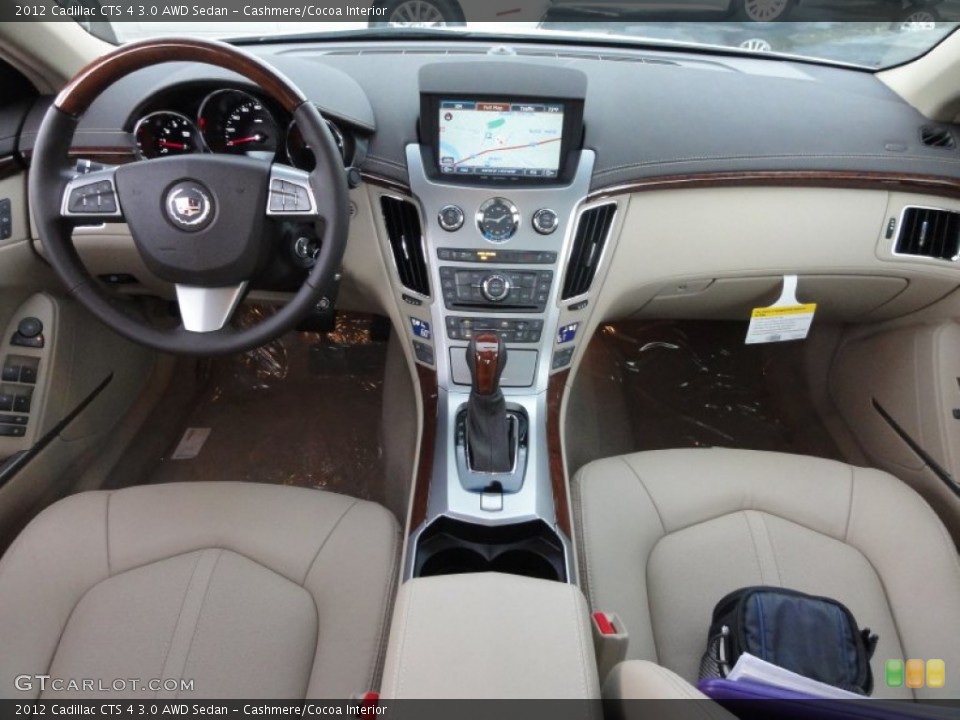 Cashmere/Cocoa Interior Dashboard for the 2012 Cadillac CTS 4 3.0 AWD Sedan #54213053