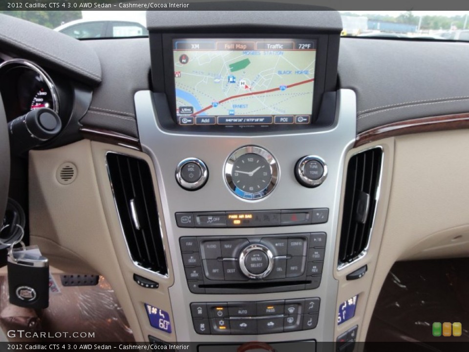 Cashmere/Cocoa Interior Controls for the 2012 Cadillac CTS 4 3.0 AWD Sedan #54213078