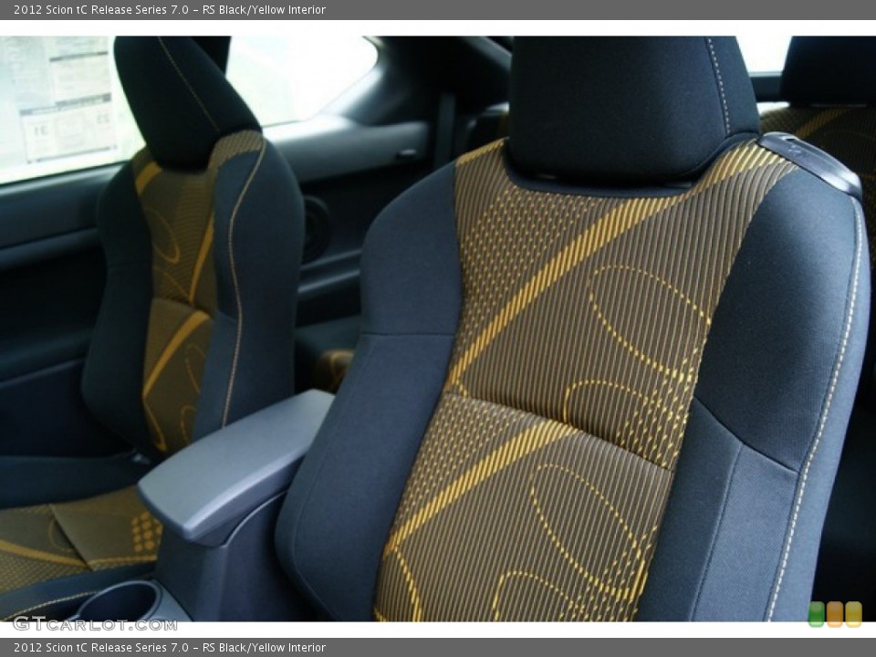 RS Black/Yellow Interior Photo for the 2012 Scion tC Release Series 7.0 #54214581