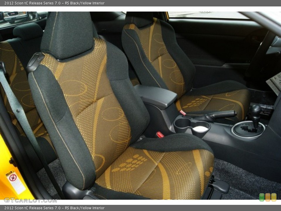 RS Black/Yellow Interior Photo for the 2012 Scion tC Release Series 7.0 #54214606