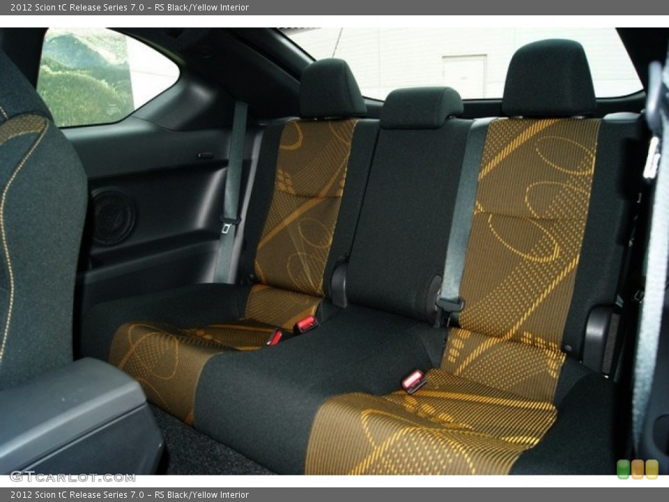 RS Black/Yellow Interior Photo for the 2012 Scion tC Release Series 7.0 #54214615