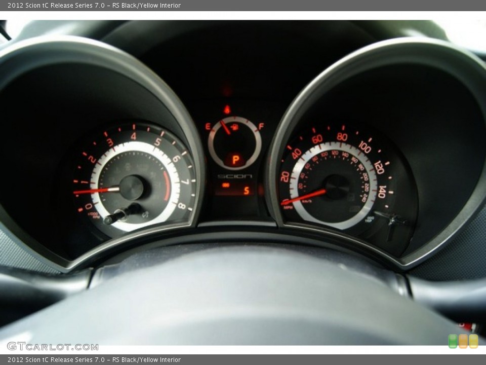 RS Black/Yellow Interior Gauges for the 2012 Scion tC Release Series 7.0 #54214653