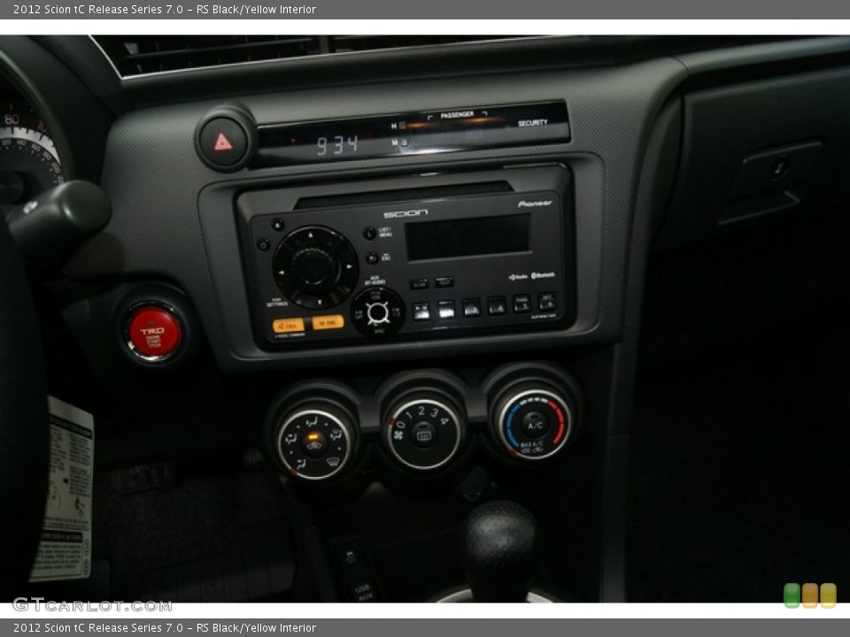 RS Black/Yellow Interior Controls for the 2012 Scion tC Release Series 7.0 #54214659