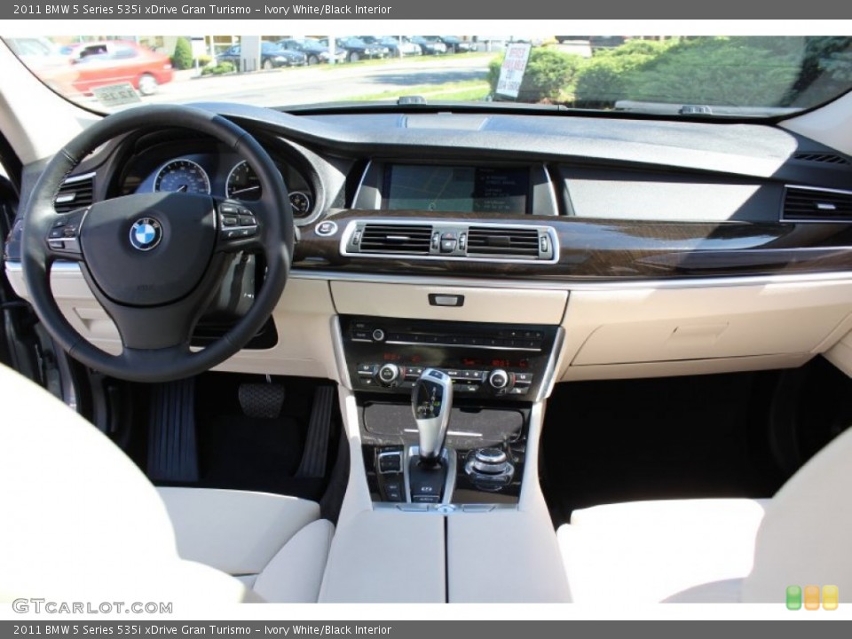 Ivory White/Black Interior Dashboard for the 2011 BMW 5 Series 535i xDrive Gran Turismo #54216144