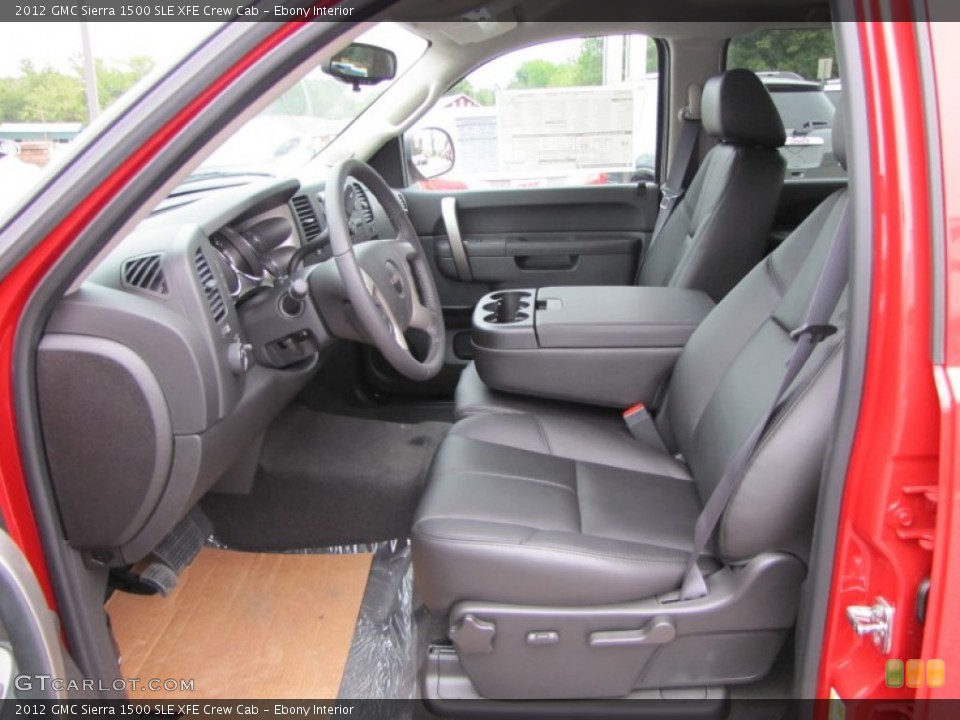 Ebony Interior Photo for the 2012 GMC Sierra 1500 SLE XFE Crew Cab #54217117