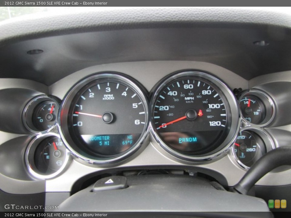 Ebony Interior Gauges for the 2012 GMC Sierra 1500 SLE XFE Crew Cab #54217173