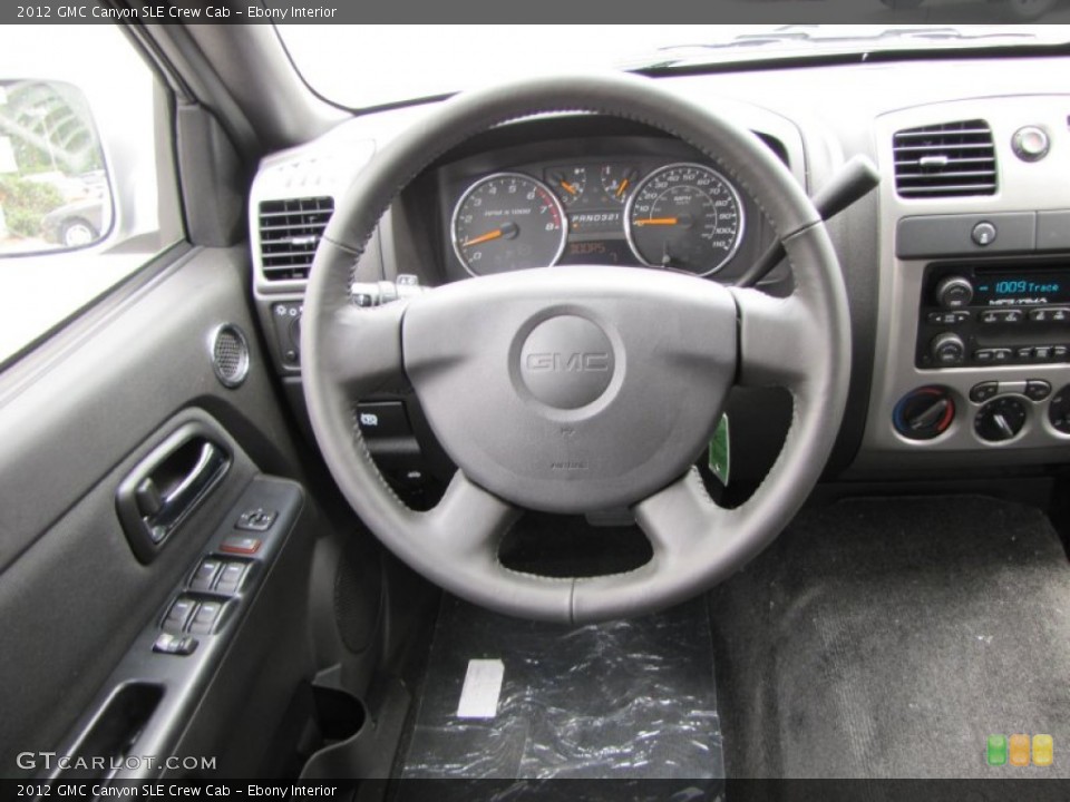 Ebony Interior Steering Wheel for the 2012 GMC Canyon SLE Crew Cab #54217335