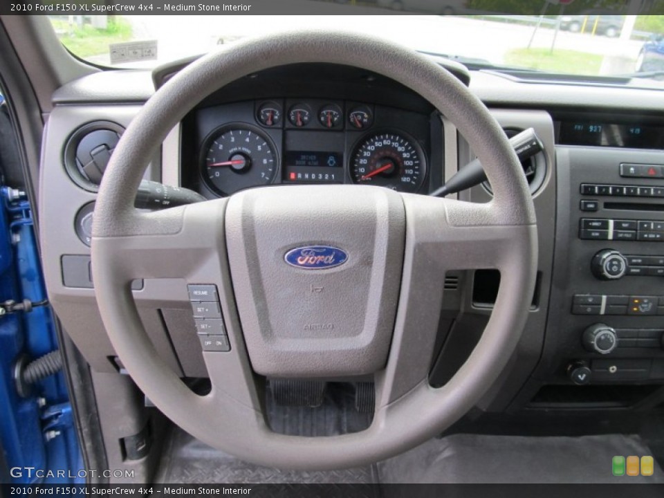 Medium Stone Interior Steering Wheel for the 2010 Ford F150 XL SuperCrew 4x4 #54218610