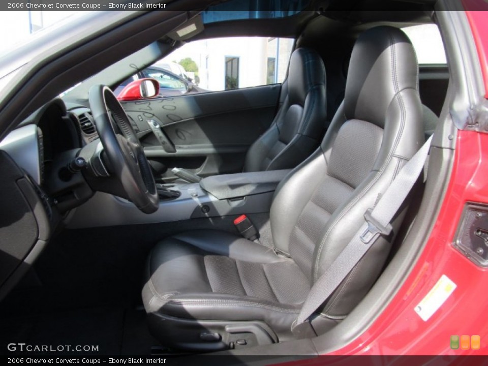 Ebony Black Interior Photo for the 2006 Chevrolet Corvette Coupe #54218829