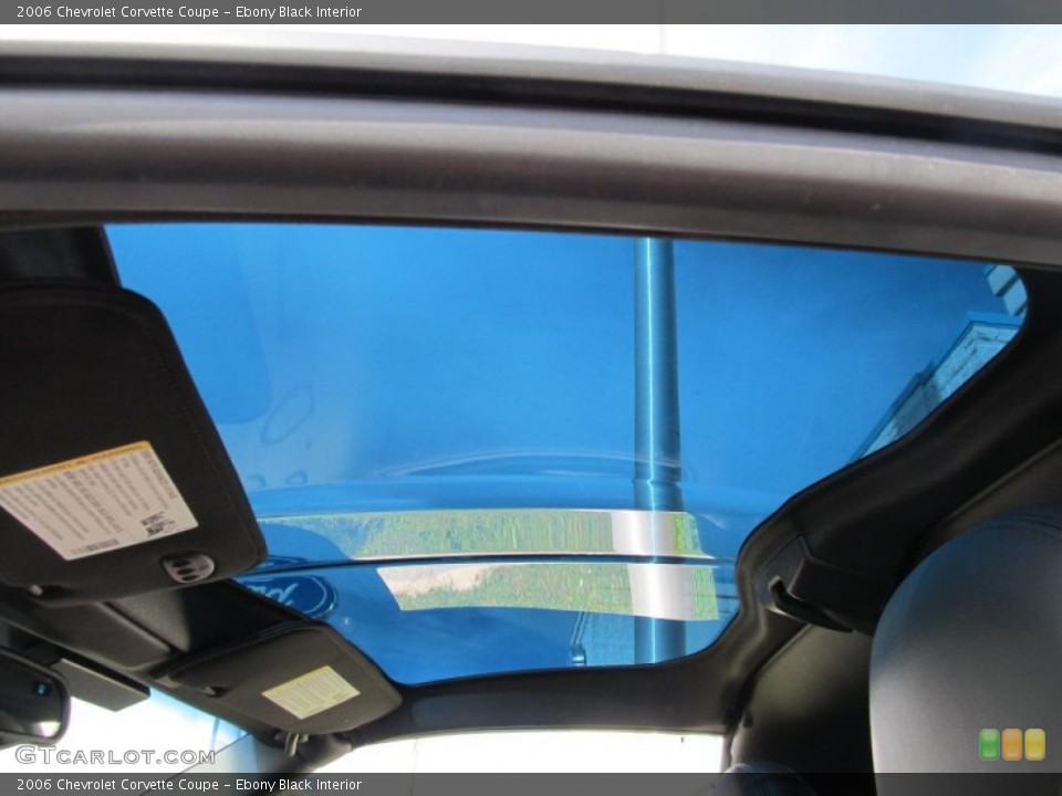 Ebony Black Interior Sunroof for the 2006 Chevrolet Corvette Coupe #54218844