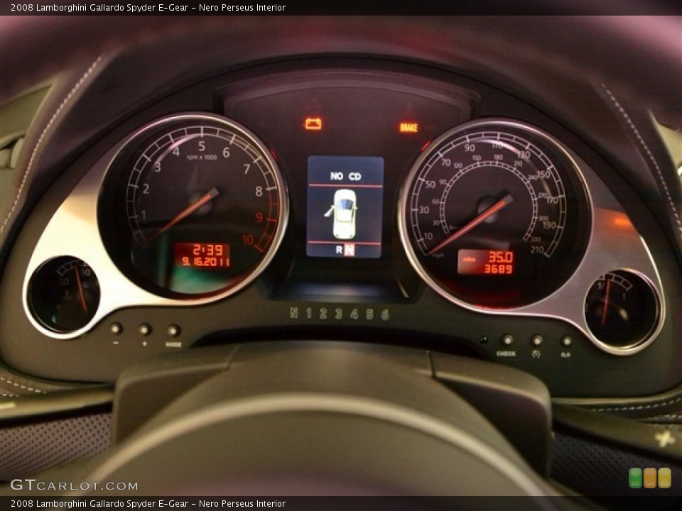 Nero Perseus Interior Gauges for the 2008 Lamborghini Gallardo Spyder E-Gear #54219585