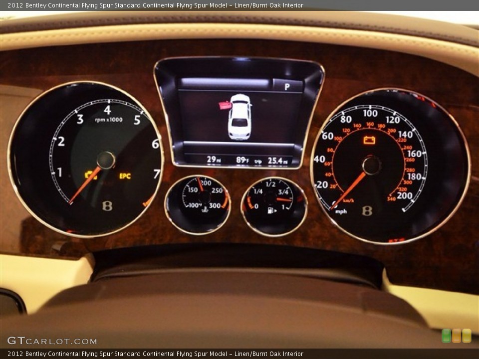 Linen/Burnt Oak Interior Gauges for the 2012 Bentley Continental Flying Spur  #54219756