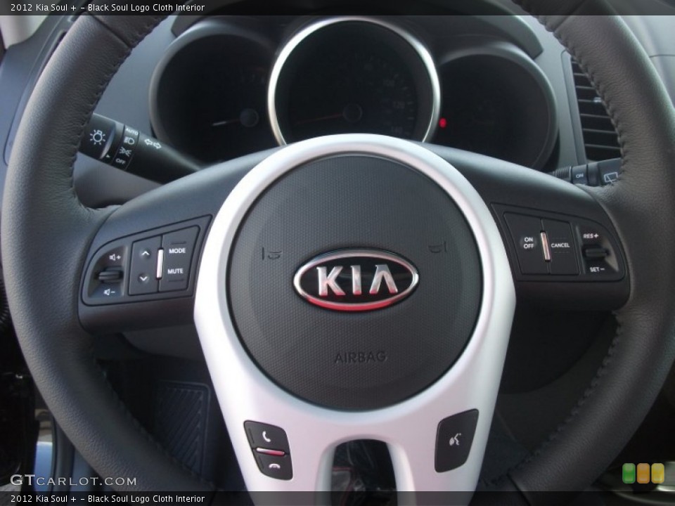 Black Soul Logo Cloth Interior Steering Wheel for the 2012 Kia Soul + #54220527