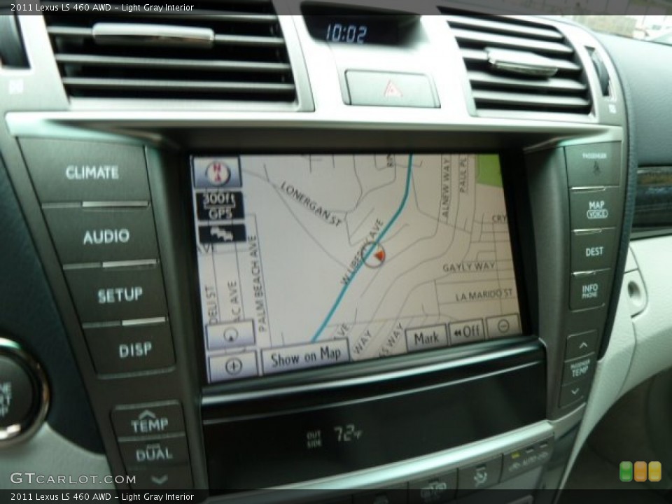 Light Gray Interior Navigation for the 2011 Lexus LS 460 AWD #54220845