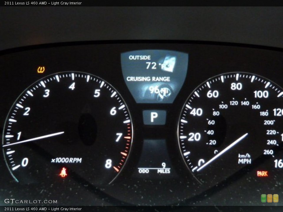 Light Gray Interior Gauges for the 2011 Lexus LS 460 AWD #54220863