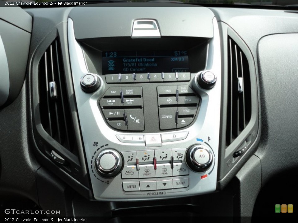 Jet Black Interior Controls for the 2012 Chevrolet Equinox LS #54222942