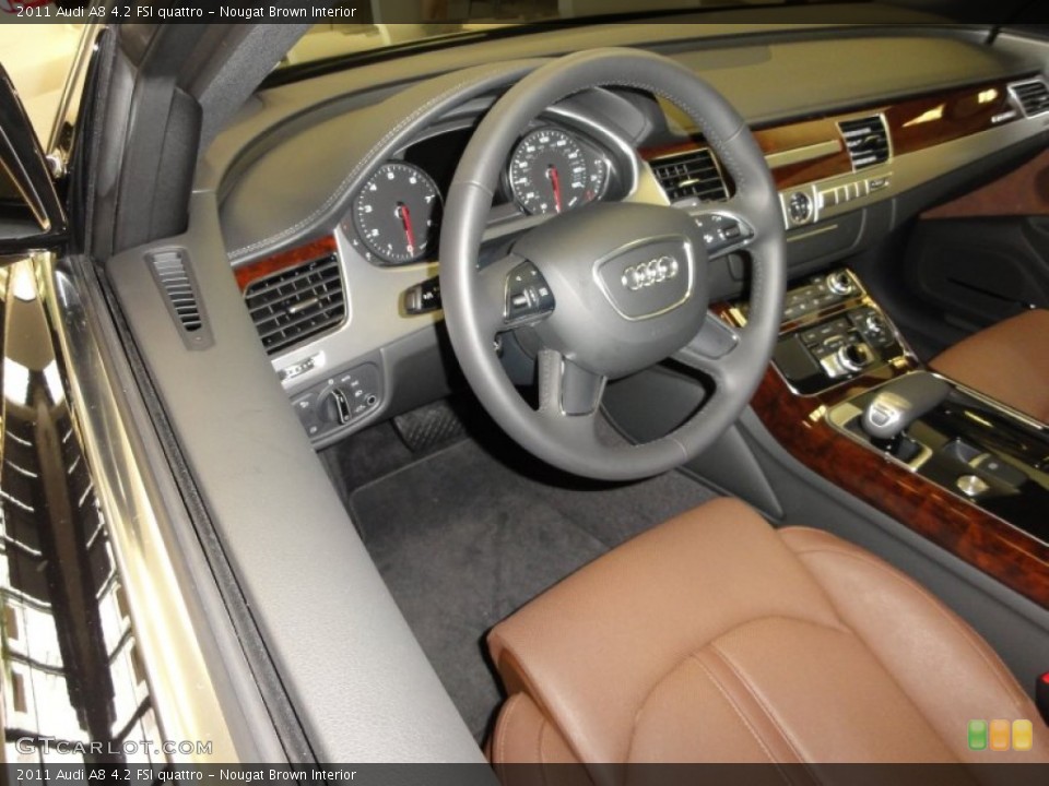 Nougat Brown Interior Dashboard for the 2011 Audi A8 4.2 FSI quattro #54227598