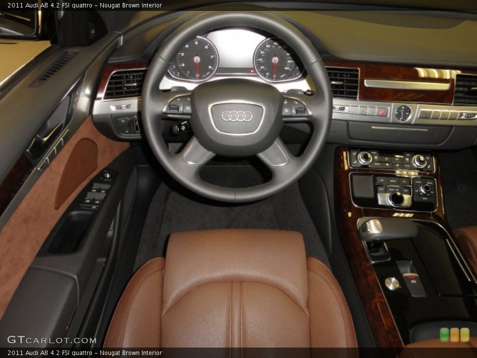 Nougat Brown Interior Dashboard for the 2011 Audi A8 4.2 FSI quattro #54227679