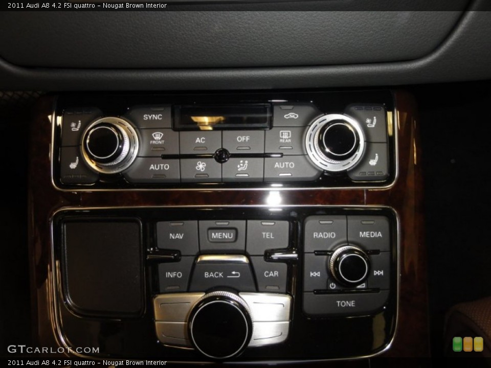 Nougat Brown Interior Controls for the 2011 Audi A8 4.2 FSI quattro #54227730