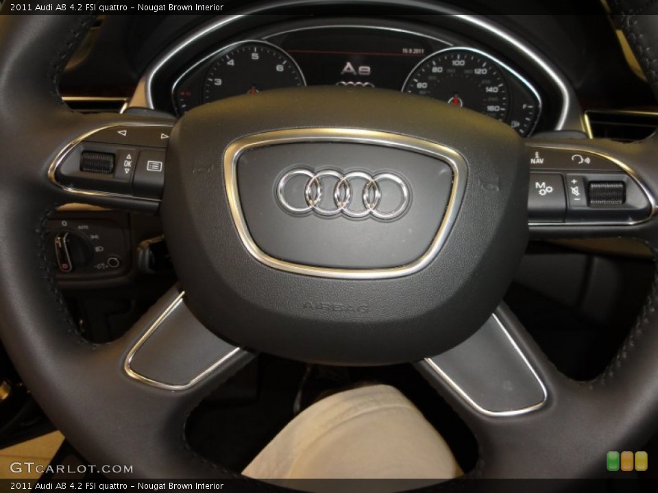 Nougat Brown Interior Controls for the 2011 Audi A8 4.2 FSI quattro #54227748
