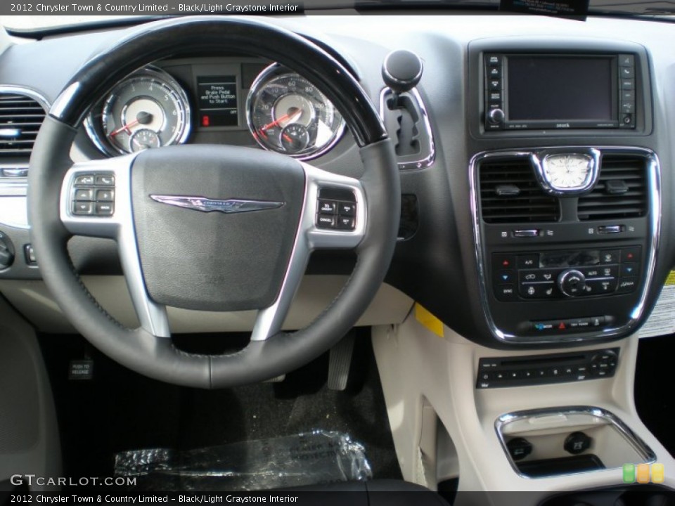Black/Light Graystone Interior Dashboard for the 2012 Chrysler Town & Country Limited #54228801