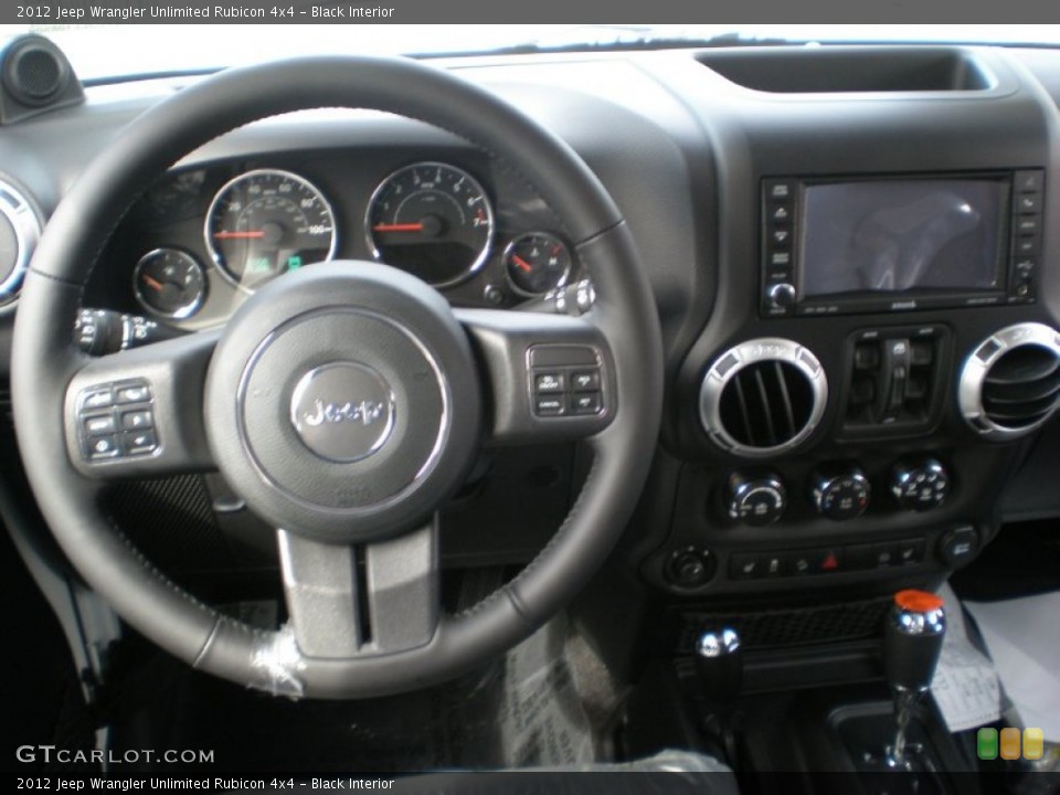 Black Interior Dashboard for the 2012 Jeep Wrangler Unlimited Rubicon 4x4 #54228969