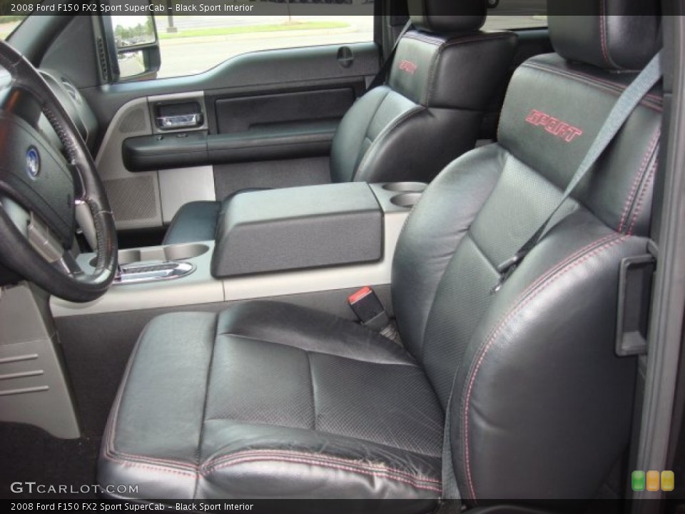 Black Sport Interior Photo for the 2008 Ford F150 FX2 Sport SuperCab #54228982