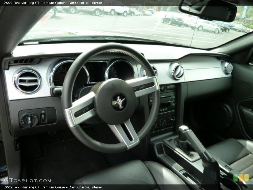 Dark Charcoal Interior Dashboard for the 2009 Ford Mustang GT Premium Coupe #54229704