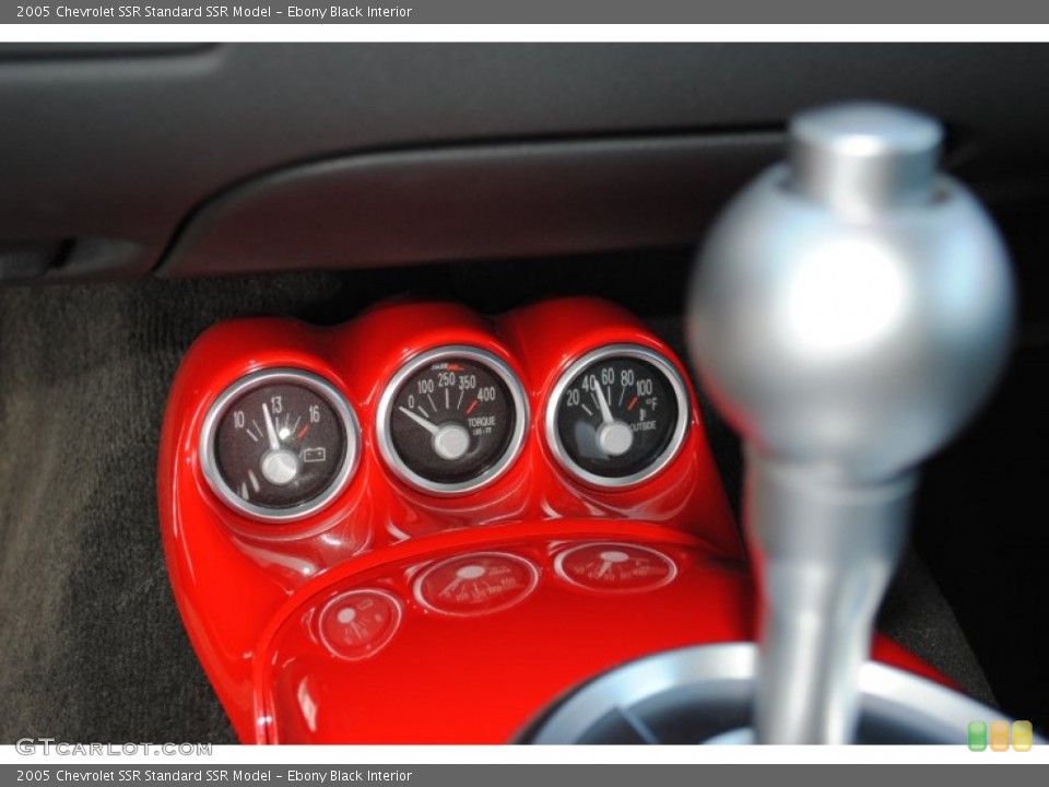 Ebony Black Interior Gauges for the 2005 Chevrolet SSR  #54232527