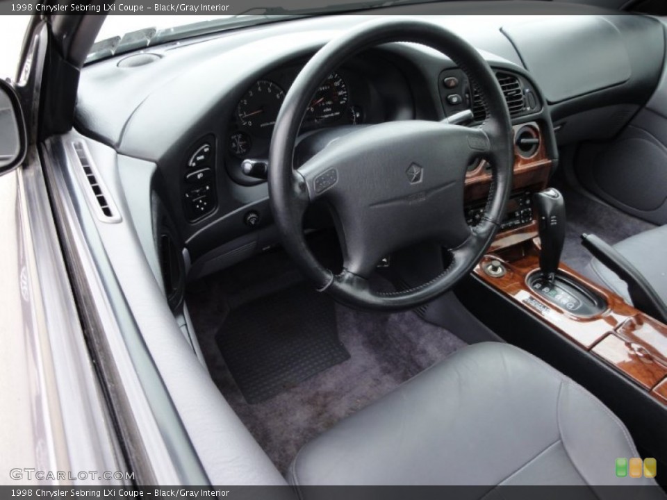 Black/Gray Interior Dashboard for the 1998 Chrysler Sebring LXi Coupe #54232689